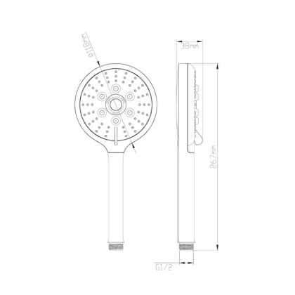 Душевая лейка OMNIRES RIBBON-RCR (хром/белая) Душевая лейка OMNIRES RIBBON-RCR (хром/белая)