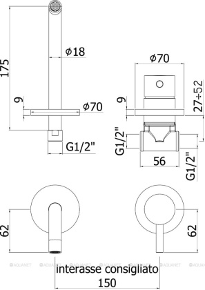 Смеситель для раковины Paffoni Light LIG006NO70 (с внутренней частью) Смеситель для раковины Paffoni Light LIG006NO70 (с внутренней частью)