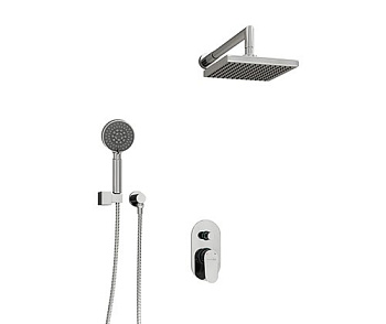 A14028 Встраиваемый комплект для душа с верхней душевой насадкой и лейкой Wasserkraft