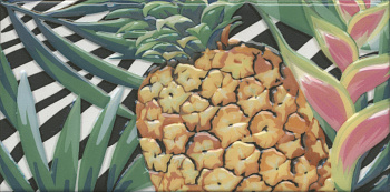 Декор HGD\A493\19056 Пальмейра флора 9,9см*20см*6,9мм (1уп/36шт/0,712м2) Ткань, шт