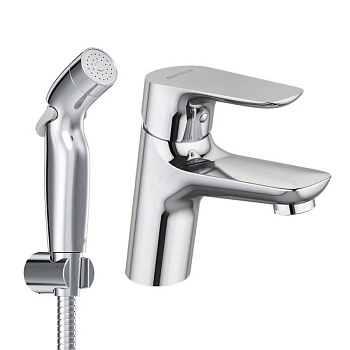 770300001 Jupiter, Смеситель для умывальника с гиг. душем, Хром