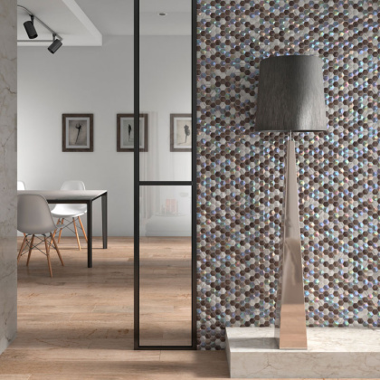 Стеклянная мозаика FOREST MIX, Hexagon