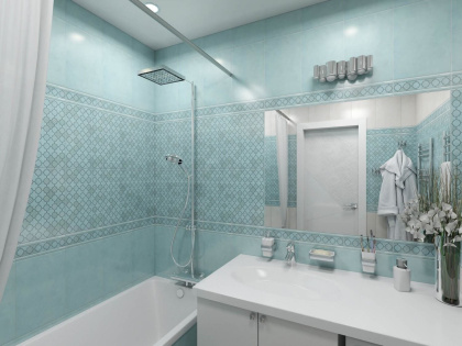 Бордюр OP\A27\6331 Фоскари бирюзовый 25*5,4 (уп/30шт), шт