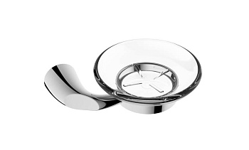 Мыльница стеклянная RUSH Devon, 4х14х11 см, хром, DE75411