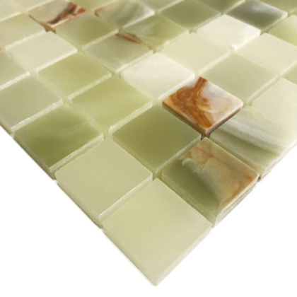 Мозаика нат. мрамор, GREEN ONYX 20х20, Classic Мозаика нат. мрамор, GREEN ONYX 20х20, Classic