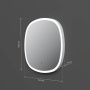 Зеркало с подсветкой AM.PM Fun M8FMOX0601WGS в ванную закругленное сенсорное, 60х60х3,5 см