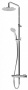 LEAF-CDA-30-01 Душевая стойка телескопическая, с верхним и ручным душем, верхний душ диаметр 300 мм металл, исполнение хром