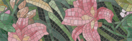 Бордюр VT\A298\7000 Альвао зеленый,желто-оранжевый,розовый 20см*6,3см*8мм (1уп/28шт/0,352м2) матовый, шт