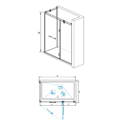 Душевой уголок RGW Viscount VI-41 80x100 профиль Белый Золото стекло прозрачное