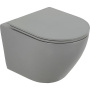 COLORATO Унитаз подвесной безободковый с креплением, серый матовый, BB062CHR-GR