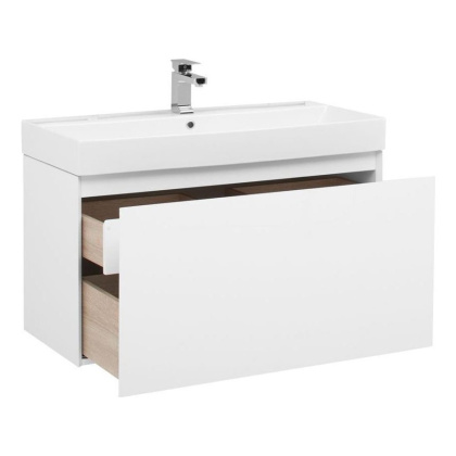 Тумба с раковиной Aquanet Йорк 100 белый