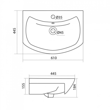 Раковина Santek Балтика 60 Раковина Santek Балтика 60