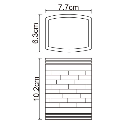 Стакан для зубных щеток Main, 6,3х10,2х7,7 см, белый, K-4728