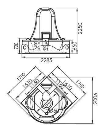 Акриловая ванна Gemy 170х170 G9070 O
