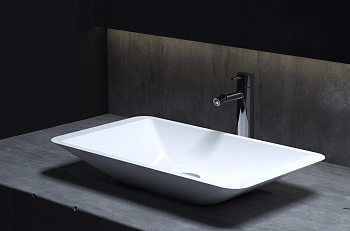 Раковина Salini CALLISTA 107 1101207SMRH S-Stone покраска по RAL снаружи, накладная, матовая