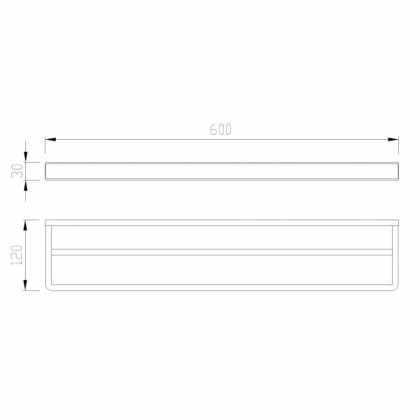 Полотенцедержатель двойной ABBER Westen AA1756G золото матовое