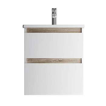 M85AFHX0552WG X-Joy, База под раковину, подвесная, 55 см, 2 ящика, Белый глянец