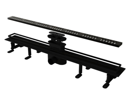 Душевой трап RGW SDR-34B-80 линейный 800 черный Ø 50 мм на ножках