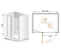 ELENA-W-B-12-100-P-Cr-L Душевая дверь