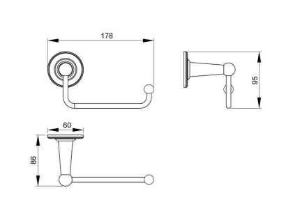 Бумагодержатель Timo Nelson 160041/02 antique Бумагодержатель Timo Nelson 160041/02 antique