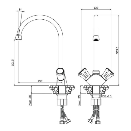 Смеситель д/кухни VASCO, арт.27430VS