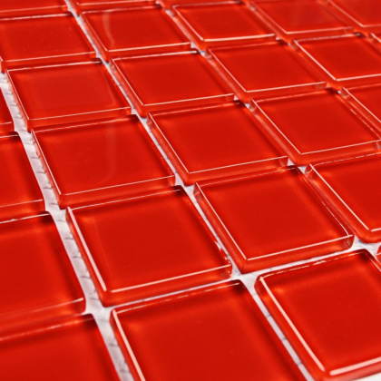 Мозаика стеклянная Red Glass (чип 4*25*25) 300*300(22шт-1.98м2), м2