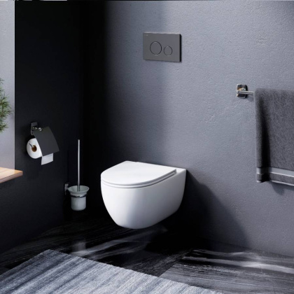 IS49038.111700 Комплект инсталляция с клавишей Pro L черн мат с подвесным унитазом Awe FlashClean с сид м/лифт IS49038.111700 Комплект инсталляция с клавишей Pro L черн мат с подвесным унитазом Awe FlashClean с сид м/лифт