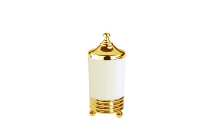 Настольный стакан для ватных дисков HERMITAGE GOLD 10364 Boheme Настольный стакан для ватных дисков HERMITAGE GOLD 10364 Boheme