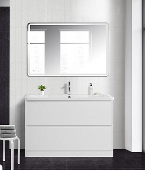 Тумба с раковиной напольная BelBagno ALBANO 120 Bianco Lucido, раковина белая
