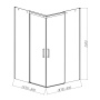 Душевой уголок Dice VSS-4D900CL, 900*900, хром, стекло прозрачное