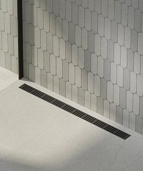 Душевой лоток smart с перфорированной решеткой, 85 см, черный