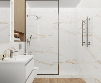 Calacatta goddes gold Керамогранит белый Полированный 60x60