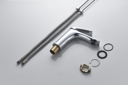 Смеситель для раковины латунь, хром S9101