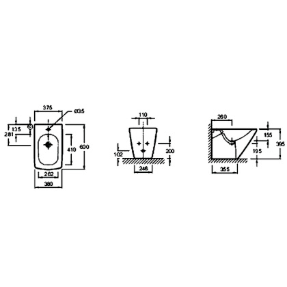 Биде Jacob Delafon Escale E1293-00 Белое напольное Биде Jacob Delafon Escale E1293-00 Белое напольное