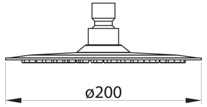Верхний душ, круглое сечение, нержавеющая сталь, 20 cm, исполнение сатин BB-SLDC1-IN Верхний душ, круглое сечение, нержавеющая сталь, 20 cm, исполнение сатин BB-SLDC1-IN