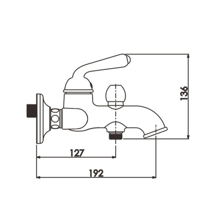 Смеситель для ванны, латунь R0202H Смеситель для ванны, латунь R0202H