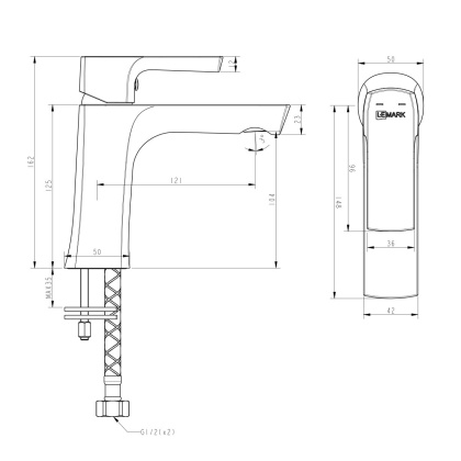 Смеситель Lemark Ursus LM7206BL для раковины Смеситель Lemark Ursus LM7206BL для раковины