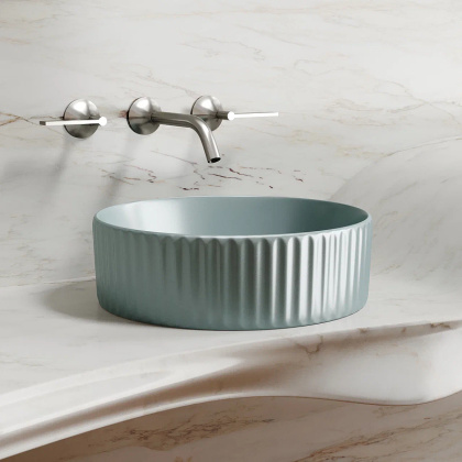 Умывальник чаша накладная круглая (цвет Зеленый Матовый) Element 360*360*115мм