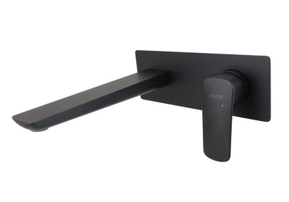 Смеситель для раковины настенный AQUATEK (внешняя и скрытая часть), матовый черный AQ1013MB ВЕГА  Смеситель для раковины настенный AQUATEK (внешняя и скрытая часть), матовый черный AQ1013MB ВЕГА