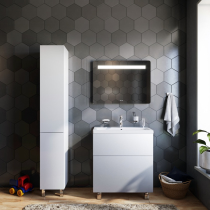 Шкаф-колонна напольный левый, 190х30х32 см, белый, M90CSL0306WG GEM