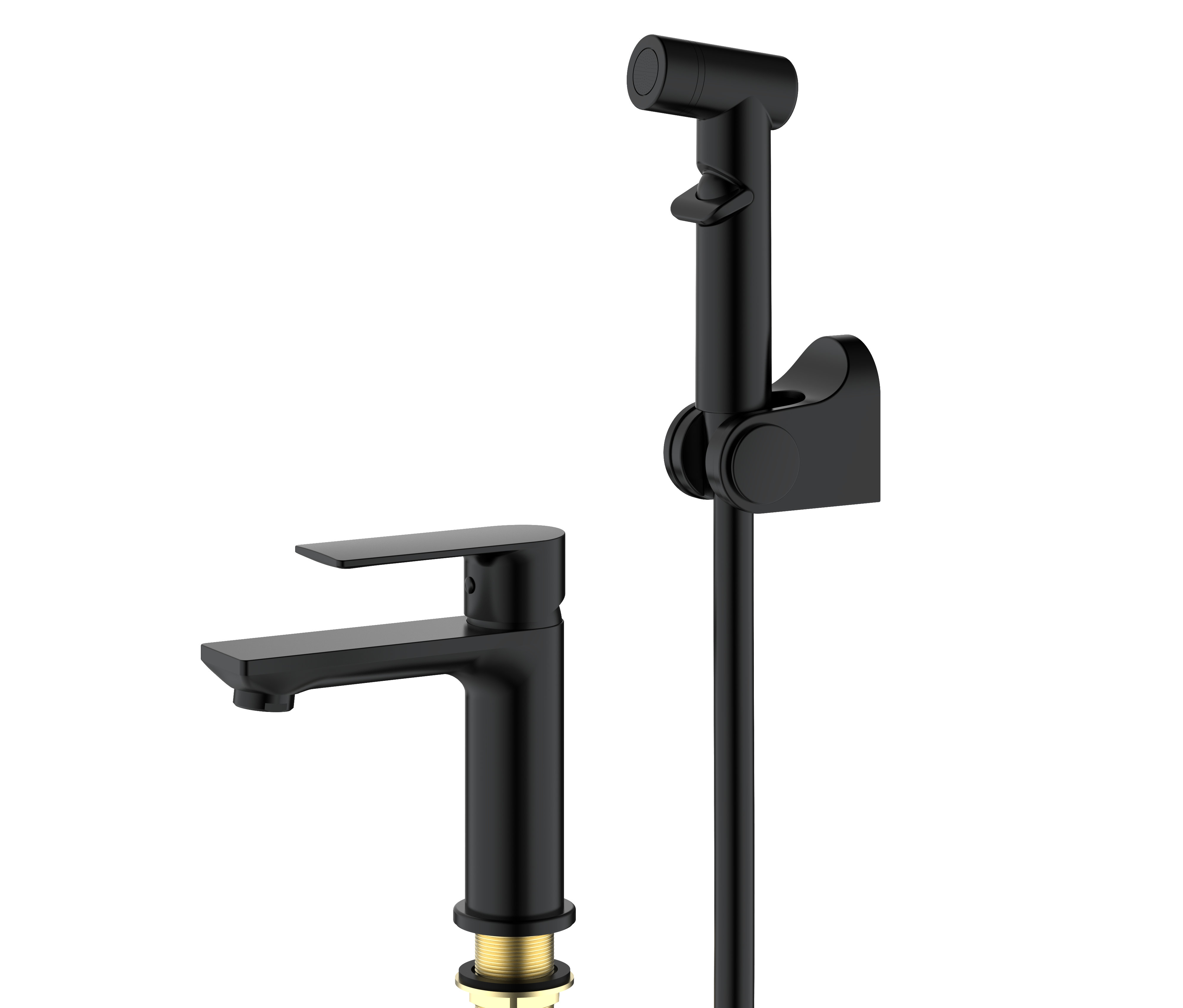 Смеситель Splenka с гигиеническим душем для умывальника  S05.12