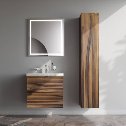 Шкаф-пенал подвесной правый, двери push-to-open, 167х30х31,4 см, коричневый, M90CHR0306HF