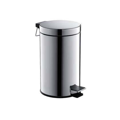 Корзина для мусора с педалью, 8л AQUATEK, полир. хром AQ4992CR