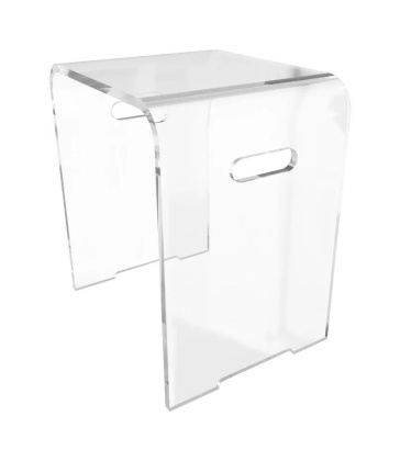 Стульчик для ванны "Nuvo", 29х42х38 см, прозрачный, Ц0000005278