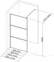 Душевая перегородка Aquanet 80x200 SW-800CT профиль хром, прозрачное стекло