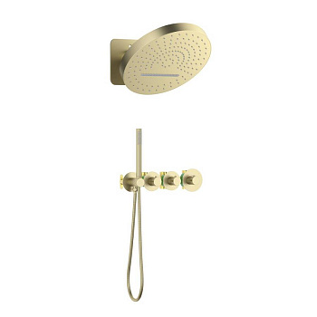 Душевая система Timo Saona SX-2329/17SM скрытого монтажа, термостат, золото матовое Душевая система Timo Saona SX-2329/17SM скрытого монтажа, термостат, золото матовое