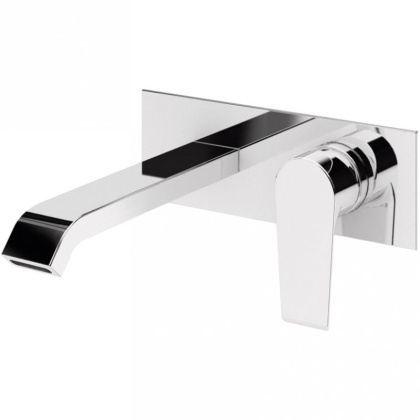 NAUTIC-BLI-01-W0 Смеситель для раковины встраиваемый однорычажный, излив и ручка на одной площадке, исполнение хром