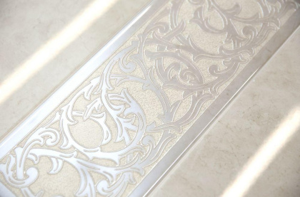 Декор HGD\A499\15145 Монсанту 1 бежевый светлый  (15см*40см*8мм) (10шт/0,6м2) орнамент, шт