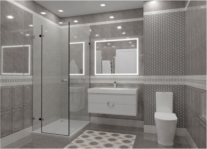 Керамогранит SG457320R Гран Пале серый обрезной (50,2см*50,2см*8,5мм) (7шт/1,764м2) , м2