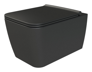 Zen подвесной унитаз матовый черный
